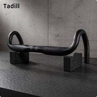 Tadill Integrated Aluminum Road Bike Handlebar Internal Routing Dropbar Ergonomic Grip Tape for Tour