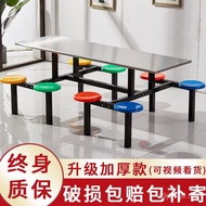 4 Person Dining Table Chair 8 Person Conjoined Factory Dining Table Student Stainless Steel 6 Person