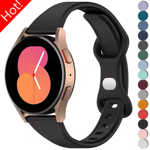 20mm 22mm 18mm Slim Silicone Strap for Samsung Galaxy Watch 3 4 5 6classic Gear S3 Bracelet for Huaw