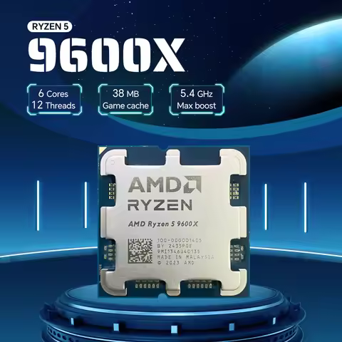 AMD Ryzen 5 9600X NEW 5.4GHz 6-Core 12-Thread 4NM L3=32M Processor 65W Socket AM5 R5 9600X DDR5 but 