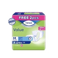 FREE 2pcs TENA VALUE adult diapers M size 10s +2s (12s)