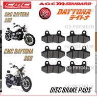 CMC DISC BRAKE PADS SCOOTER DAYTONA 250 DAYTONA 350 BLACK QUALITY GDPX