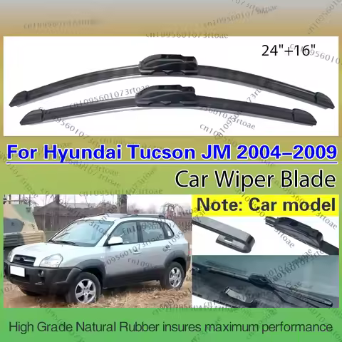 Front Wipers For Hyundai Tucson JM 2004-2009 Wiper Blade Rubber 24"+16" Car Windshield Windscreen Ac