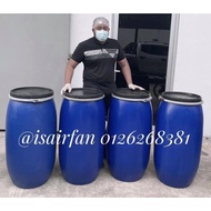 Tong Biru 160 Liter Gred AAA Bersih Cantik Tong Biru Drum