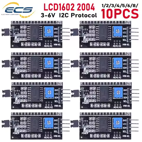 1-10pcs PCF8574 LCD Adapter Converter Module IIC I2C LCD1602 2004 IIC Serial Interface Adapter 5V fo