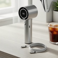 Portable Fan Mini Handheld Fan GS9 100-Level Wind Turbine Jet with 6000mAh Battery and LED Display