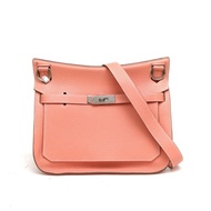 HERMES 吉普賽Jypsiere28龍蝦粉TC皮框Q銀扣