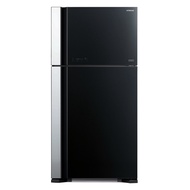 ( DELIVER KL AND SELANGOR ) HITACHI 565L INVERTER 2 DOOR FRIDGE BLACK GLASS R-VG660P7M-1 GBK