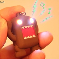 LED Mini Domo kun Action Figure Flashlight Keychain Toys With Sound for Kids