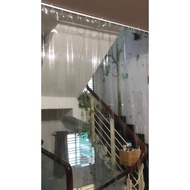 TRANSPARENT PVC CURTAINS 1M X 2M X 0.2MM AND 2M X 1M5 X 0.2MM