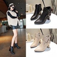 2026 High Heels Women's Shoes Shoes Small Short Boots Women's Boots Single Boots Thick Heels