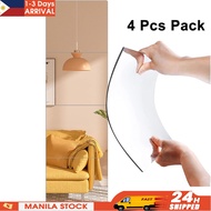 Self Adhesive Acrylic Mirror Flexible Plastic Mirror Wall Stickers Home Wall Decor Non-Glass Mirrors