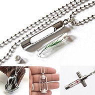 2PCS Glass Vials For Rice Jewelry Wirting Name Make A Wish Copper Bottle Blood Vial Necklace Kit DIY