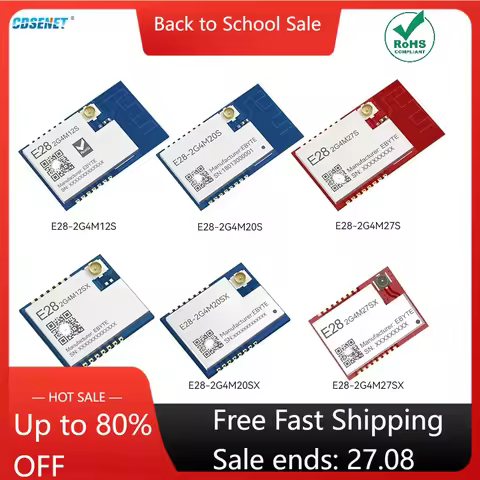 2.4G SX1281 Lora SPI Wireless RF Module CDSENET E28-2G4M 12-27dbm 3-8KM Compatible BLE High Speed Lo
