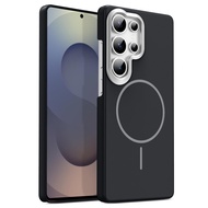 Ultra Thin Matte Magnetic Solid Color Phone Case For Samsung Galaxy S25 Ultra Plus S24 Ultra Plus S2