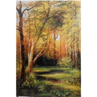 《Tranquil Forest Stream》Size: 24 × 36 inches (61 × 91.4 cm)