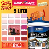 5 LITER SANCORA I WEATHER EXTERIOR WALL PAINT CAT DINDING LUAR RUMAH  (  PASSIONATE REDS AND PINK SE