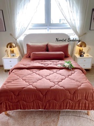 💎MÃ MÀU MỚI💎 Bộ Chăn Ga Gối Cotton Lụa Khách Sạn Sọc Vân Nổi 3F Cao Cấp Sang Trọng Mát Mềm Mịn _ Nem