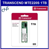 Transcend MTE220S 1TB M.2 2280 PCIe NVMe SSD 3D Nand TLC Gen3x4 w/ DRAM Cache TS1TMTE220S 5 Yrs Sg W