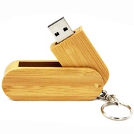 Wooden thumb drive rotatable flash drive  4GB 8GB 16GB 32GB customize LOGO pendrive with keychain
