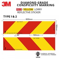 3M Lorry Reflective Sticker 150mm x 600mm