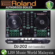Roland DJ-202 Serato 2 Channel DJ Mixer Controller with Drum Machine Black (DJ202 DJ 202)