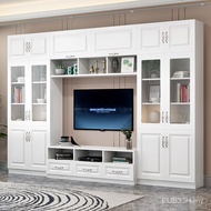 Customized TV Background Wall Cabinet Simple Modern Living Room European TV Cabinet TV Background Wall TV Cabinet Combination