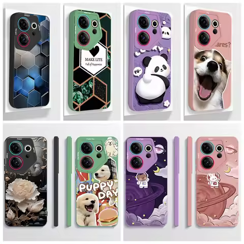 For Tecno Camon 20 Premier 5G Phone Case Fancy Camera Lens Protector Soft Liquid Silicone Funda For 
