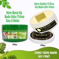Sét Kem Bong Da Body + Kem Dưỡng Trắng Da Body Dát Vàng