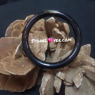 Black agate Bracelet bangle Stone