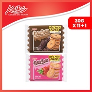 Keiko Cream Loops Cream Filled Biscuits (10+1 FREE) ASSORTED BUNDLE OF 2
