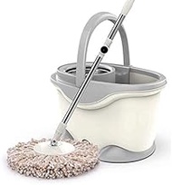 Rotating Mop, Microfiber Spin Mop Bucket Floor Cleaning System 360° Automatic Swivel Mop, for Home Kitchen and All Floor Surfaces Anniversary