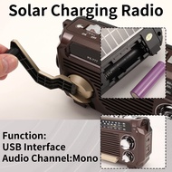 Radio Hand Crank Power Generation Solar Charging Random Color Plastic Three-Band Bluetooth Card MP3 