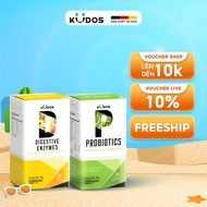 Combo Thực Phẩm Bảo Vệ Sức Khỏe KUDOS PROBITICS + KUDOS DIGESTIVE ENZYMES (30 viên/hộp)