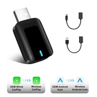 CarPlay Android Auto Car Play แบบมีสายเป็นไร้สาย Apple Carplay USB Dongle รถระบบอัจฉริยะอะแดปเตอร์ไร