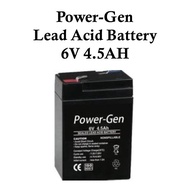 Power-Gen Lead Acid Battery 6V 4.5AH Valve Regulated Sealed