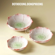 Lotus petal porcelain offering plate, fruit offering plate, lotus porcelain Buddha offering plate, o