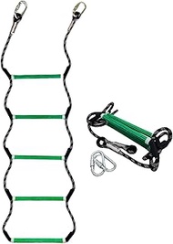 MVBouresu 5 Step Boat Rope Ladder, Heavy Duty Climbing Rope 400Lbs Strength, 14mm Reinforced Polyest