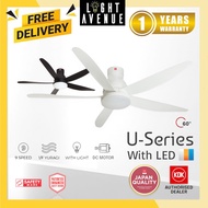 KDK U60FW 60" DC Ceiling Fan with LED (5 Blade Ceiling Fan)