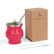 Cuopru yerba mate cup Bombilla - ชามาเต แก้ว กอบด้วยฟาง ที่กรองชาประ
