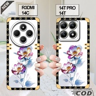 XIAOMI REDMI 14C case - XIAOMI 14T case - XIAOMI 14T PRO case _Black clear elastic silicone casing