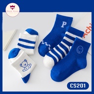 Set 5 Đôi Tất Cho Bé Trai Bé Gái Hàng Xuất Từ 1-10 Tuổi 100% Cotton Tất Trẻ Em Siêu Mềm Mịn Co Dãn H