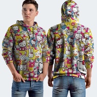 Hello Kitty Fullprint Hoodie Jacket, Polyester Jersey Material