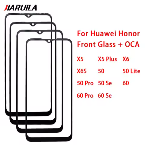NEW Front Glass with OCA Touch Screen Panel Repair Parts For Huawei Honor 60 50 Lite Pro Se X5 Plus 