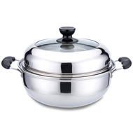 Soup Steamer Pot Stainless Steel 26cm with Lid