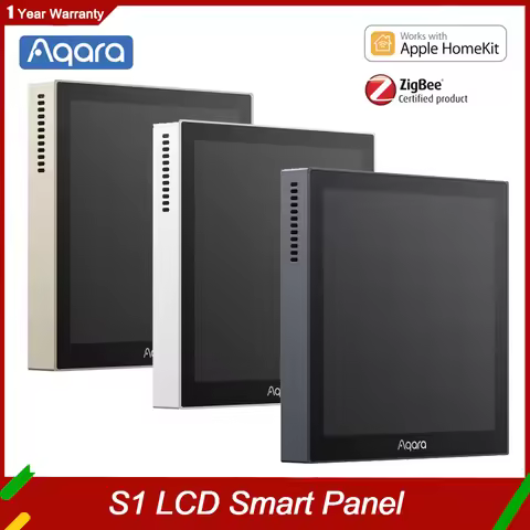 Aqara S1 Zigbee 3.0 Smart Scene Wall Switch Temperature LCD Lamp Center Control Panel Work for Apple