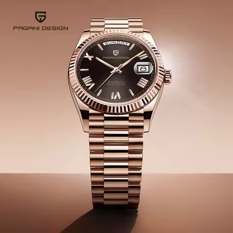 PAGANI DESIGN DD36 Men's Watches Rose Gold Luxury Mechanical Watch For Men Automatic Wristwatch Sapp