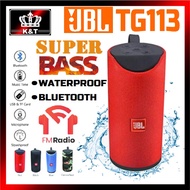 JBL T113 Bluetooth Speaker Wireless Super Bass Outdoor Portable FM/TF/USB 3D Su