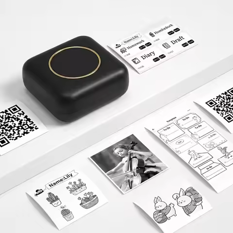 Mini Portable Printer Inkless Thermal Printer Photo Text Note Label Travel Recorder Bluetooth Wirele