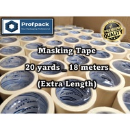 Masking Tape_18 Meter_ 20 Yards*DIRECT FACTORY 12mm 18mm 24mm 36mm 48mm 72mm